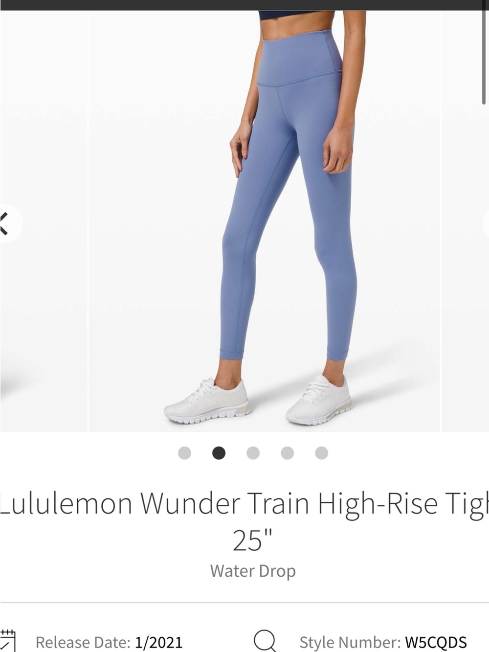 lululemon athletica High-Rise Wunder Train Leggings in Water Drop Blue